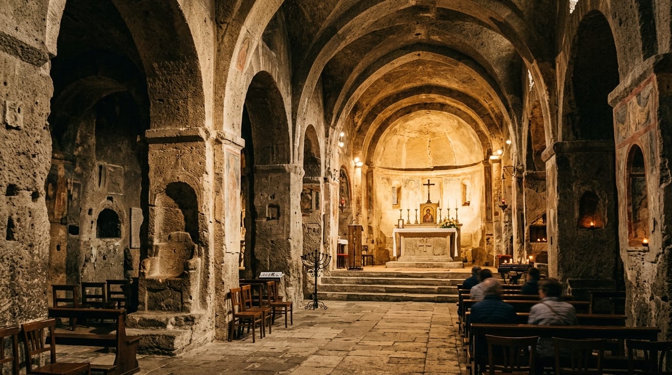 Underground Basilica of St Agrippinus in the Catacombs of San Gennaro